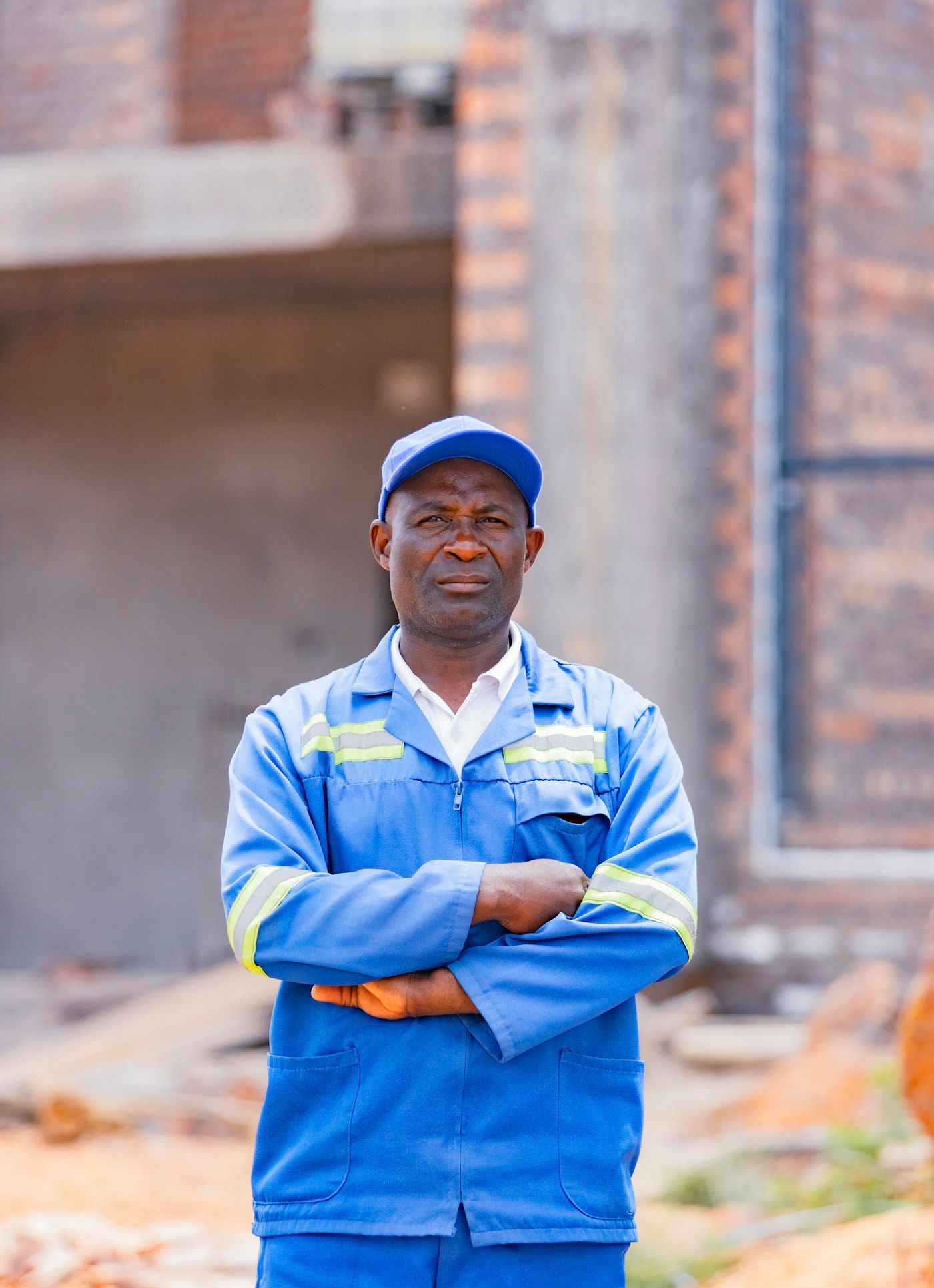 Olamide, founder of JoTech AC Services, in work uniform